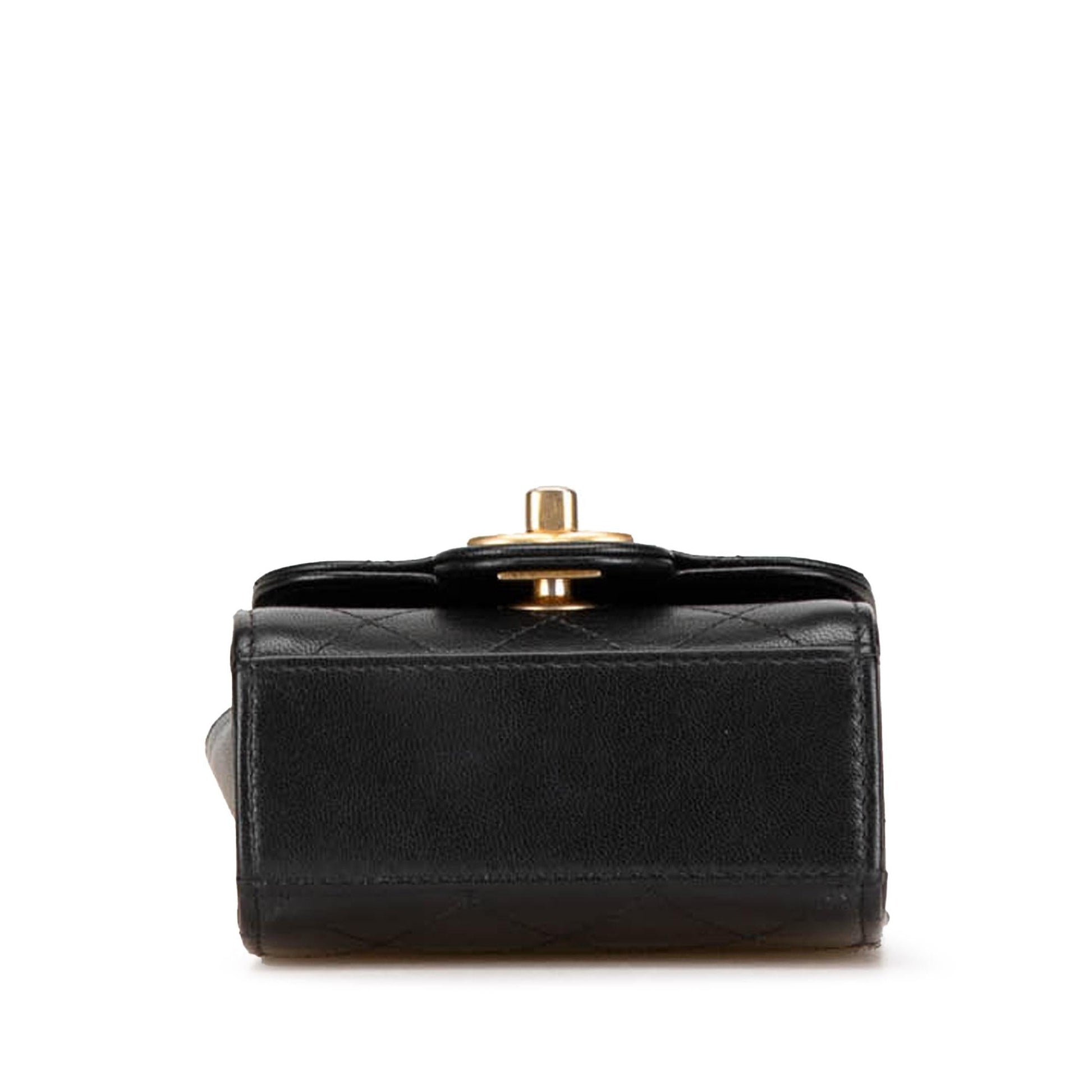 Chanel Mini Goatskin Chic Pearls Clutch On Chain