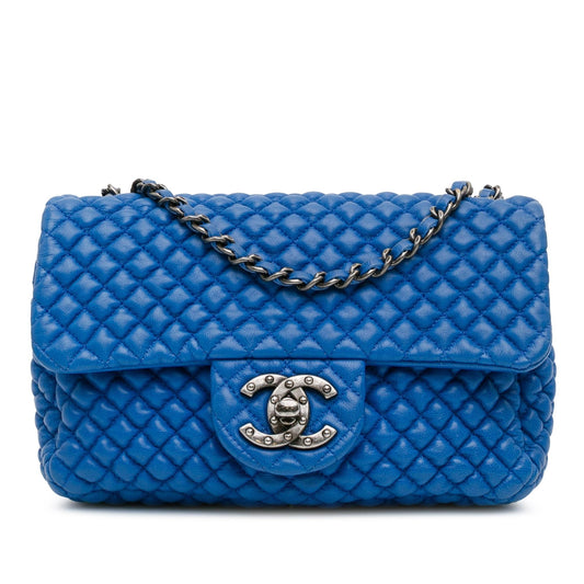 Chanel Mini Microquilted Lambskin Studded CC Flap (SHG-79zs0k) Crossbody