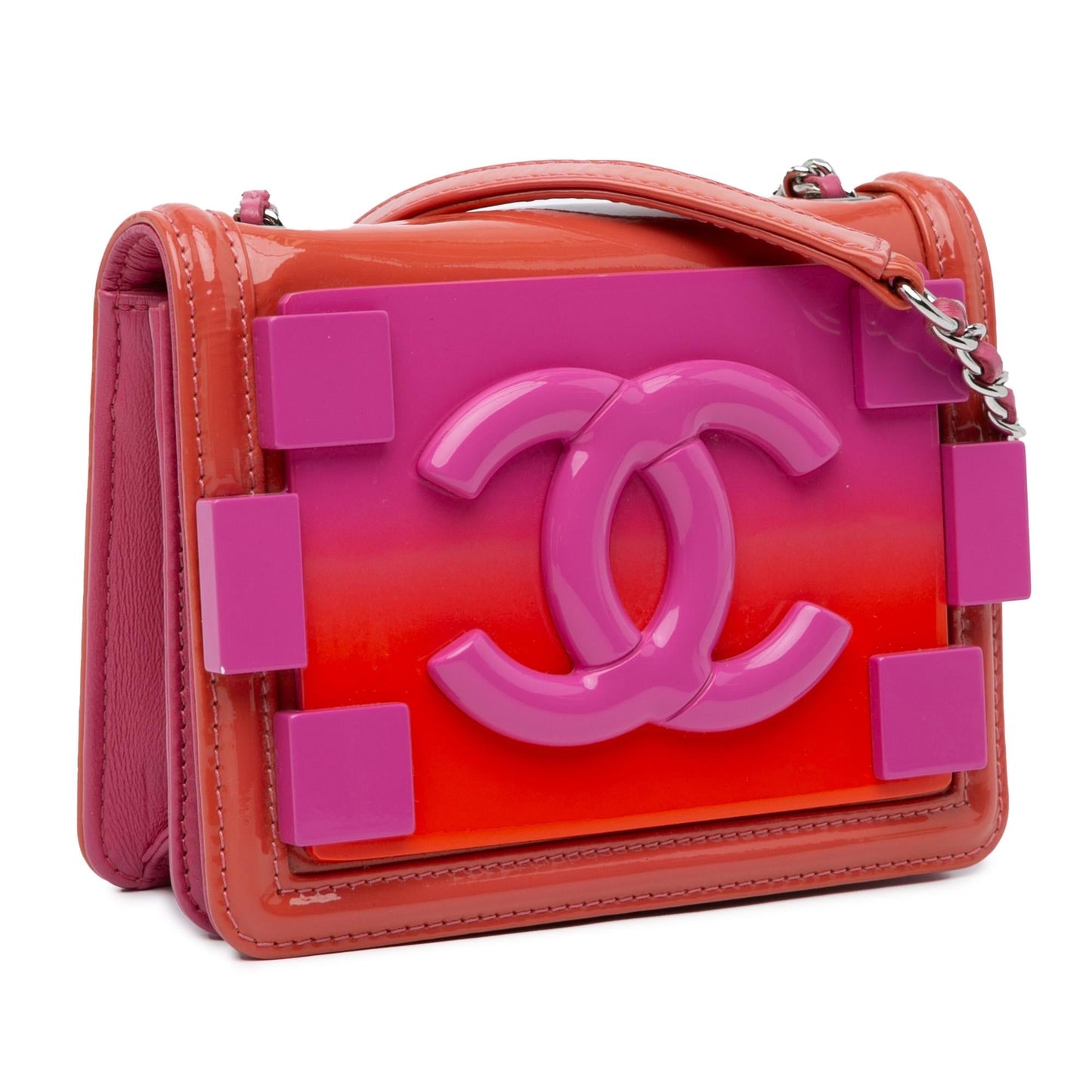 Chanel Mini Ombre Plexiglass and Patent Boy Brick Flap (SHG-ekVGPs) Crossbody