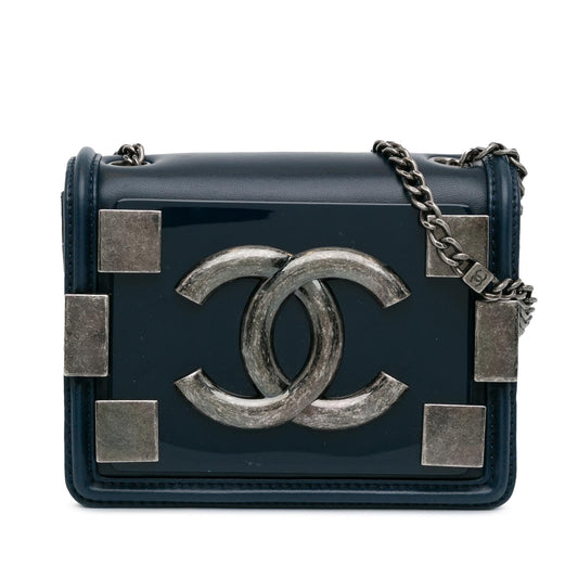 Chanel Mini Plexiglass and Leather Boy Brick Flap (SHG-IaaHc5) Crossbody