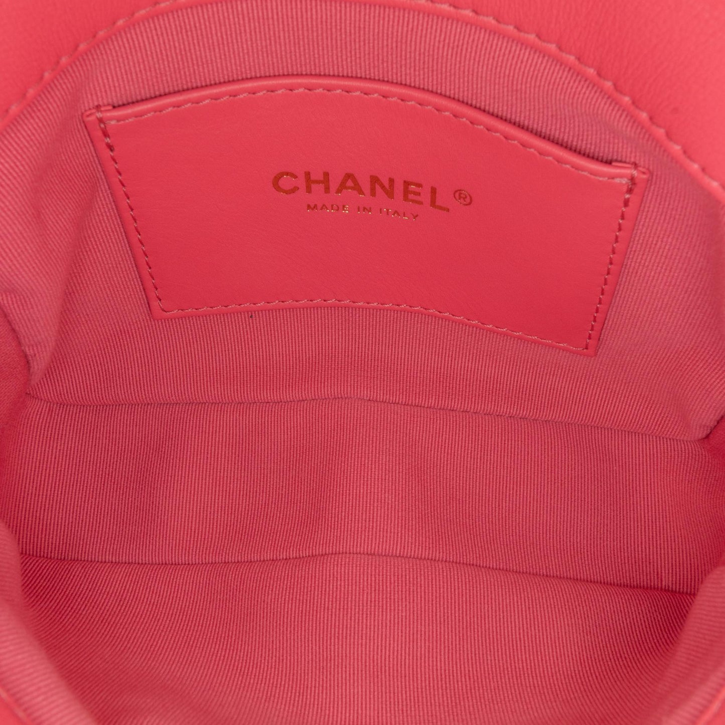 Chanel Mini Quilted Lambskin Acrylic Coco Love Flap