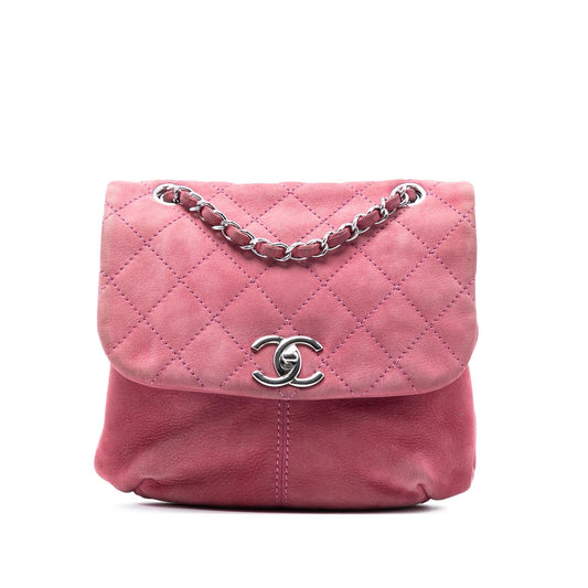 Chanel Mini Quilted Nubuck Trianon Messenger Flap