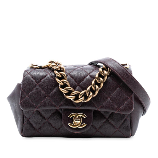Chanel Mini Quilted Sheepskin Trapezio Flap