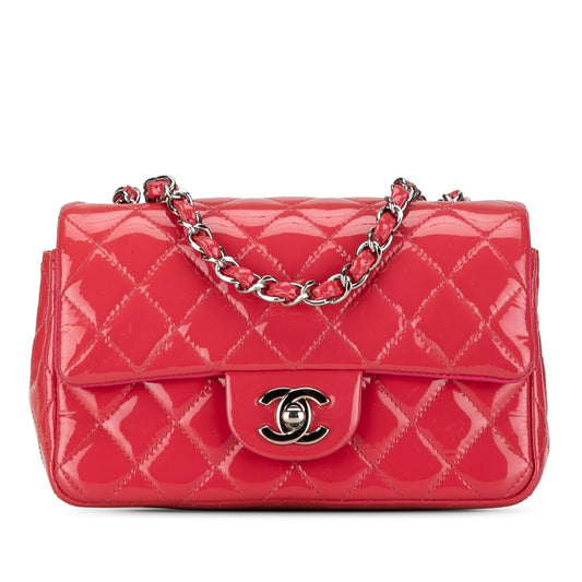 Chanel Mini Rectangular Classic Patent Single Flap (SHG-f5GKzQ) Crossbody