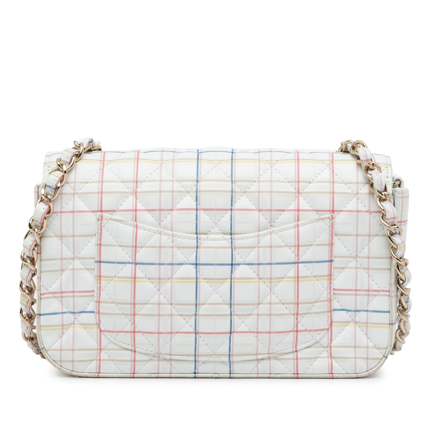 Chanel Mini Rectangular Classic Printed Calfskin Single Flap (SHG-7Swy1g) Crossbody