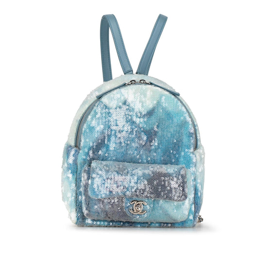 Chanel Mini Sequins and Lambskin Waterfall Backpack
