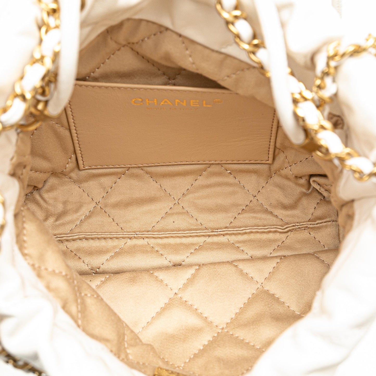 Chanel Mini Shiny Calfskin 22 Hobo Shoulder Bag
