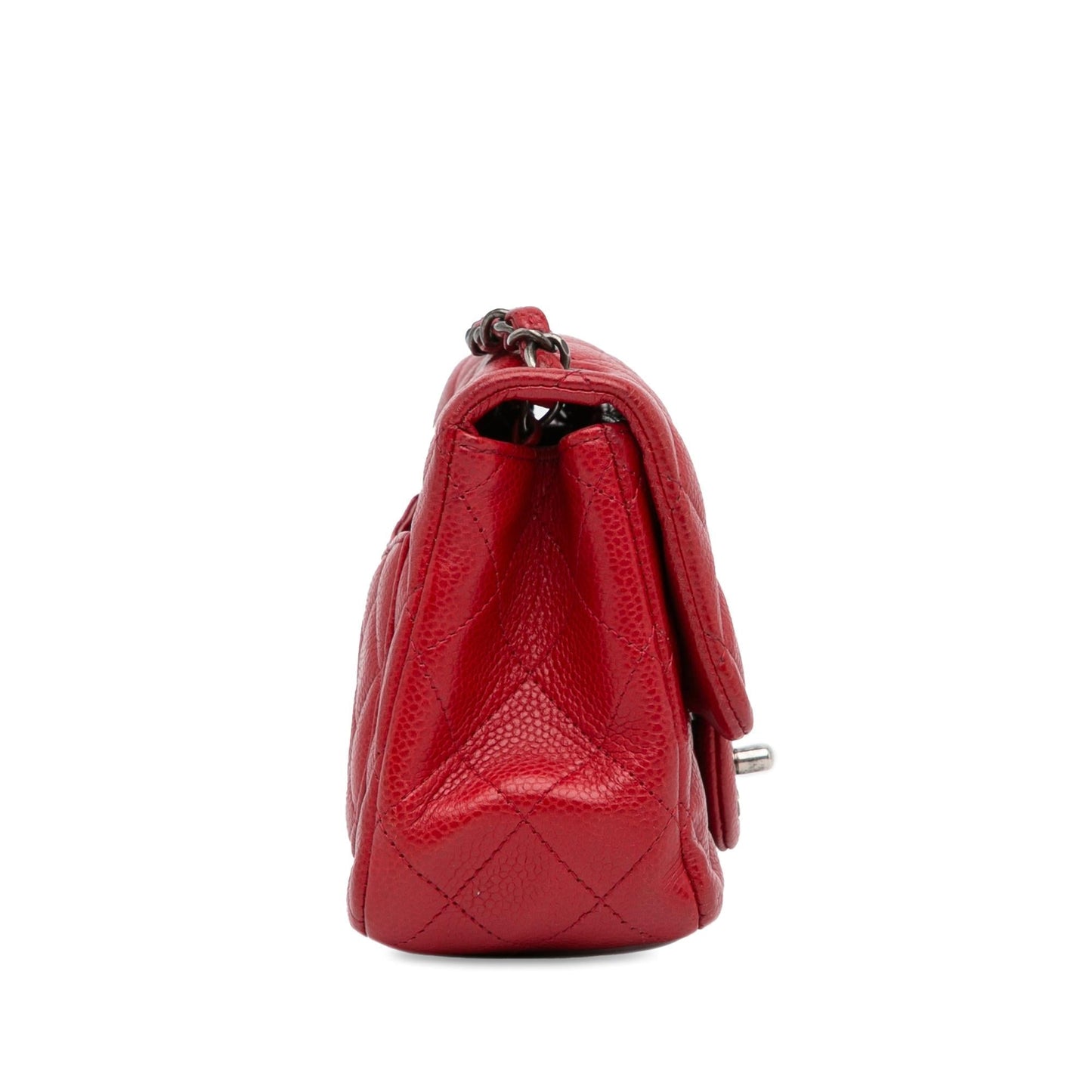 Chanel Mini Square Classic Caviar Single Flap (SHG-ASetQj) Crossbody