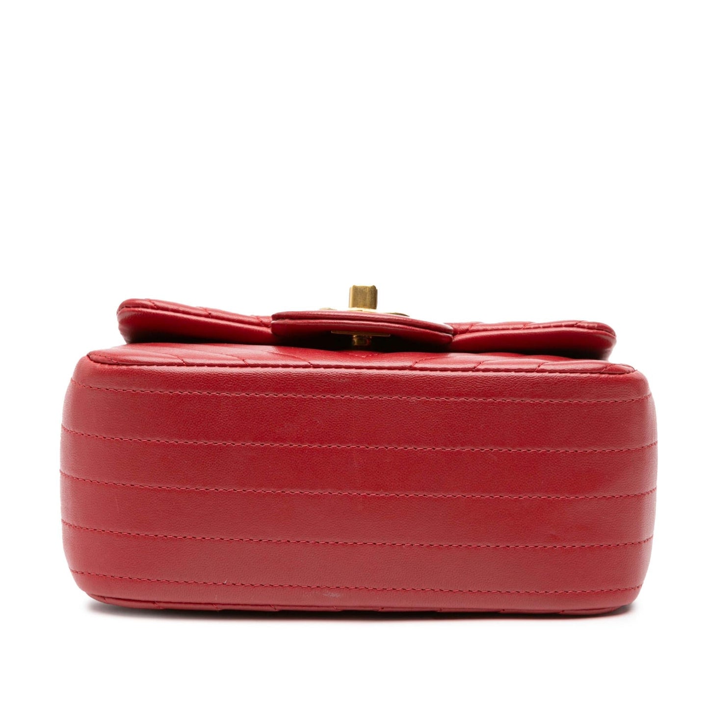 Chanel Mini Square Classic Chevron Lambskin Single Flap Crossbody