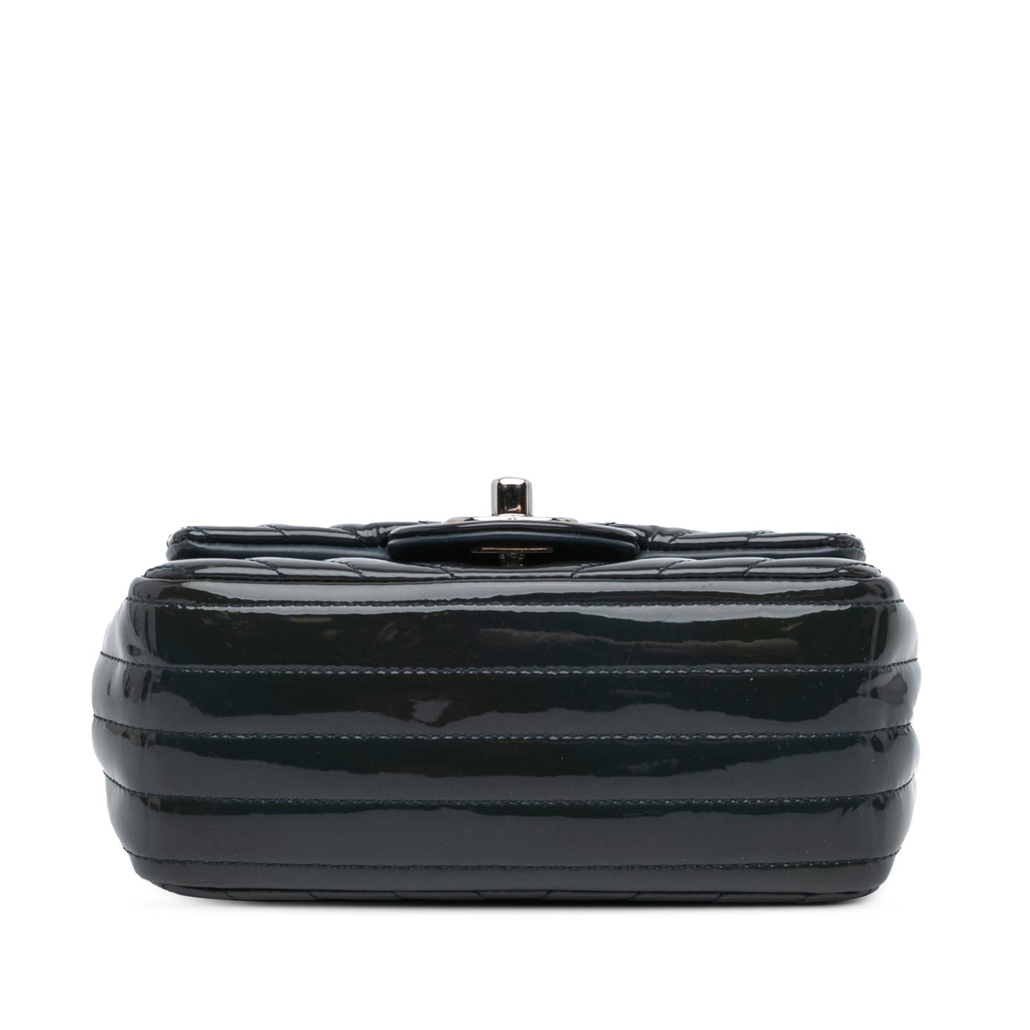 Chanel Mini Square Classic Chevron Patent Flap Crossbody