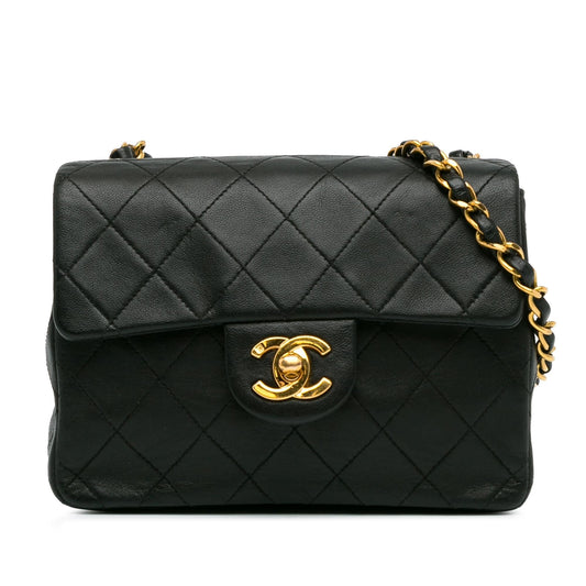 Chanel Mini Square Classic Lambskin Single Flap (SHG-vPCdug) Crossbody