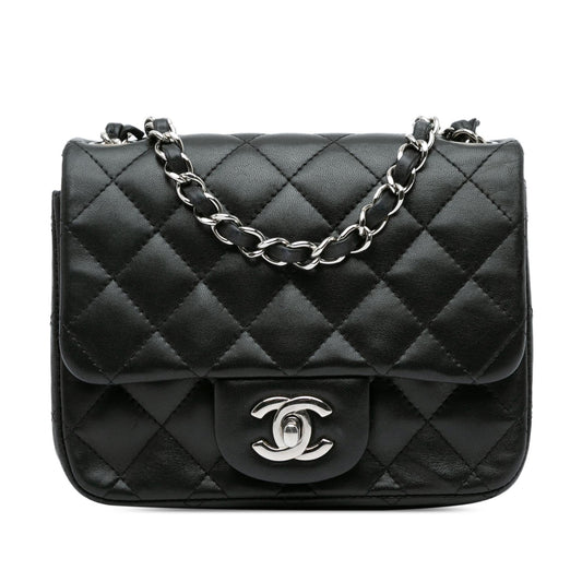 Chanel Mini Square Classic Lambskin Single Flap (SHG-dYzu0j) Crossbody
