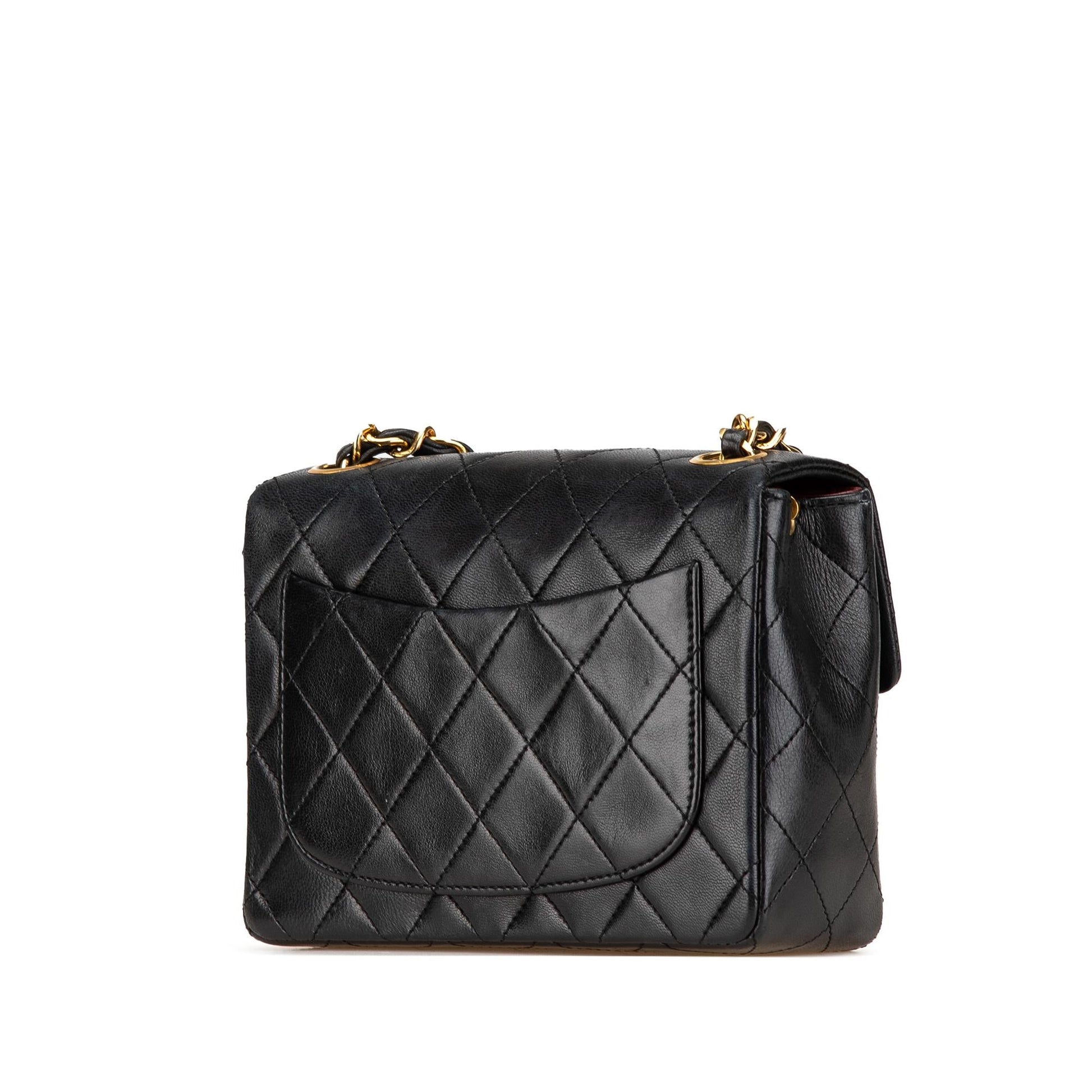 Chanel Mini Square Classic Lambskin Single Flap Crossbody