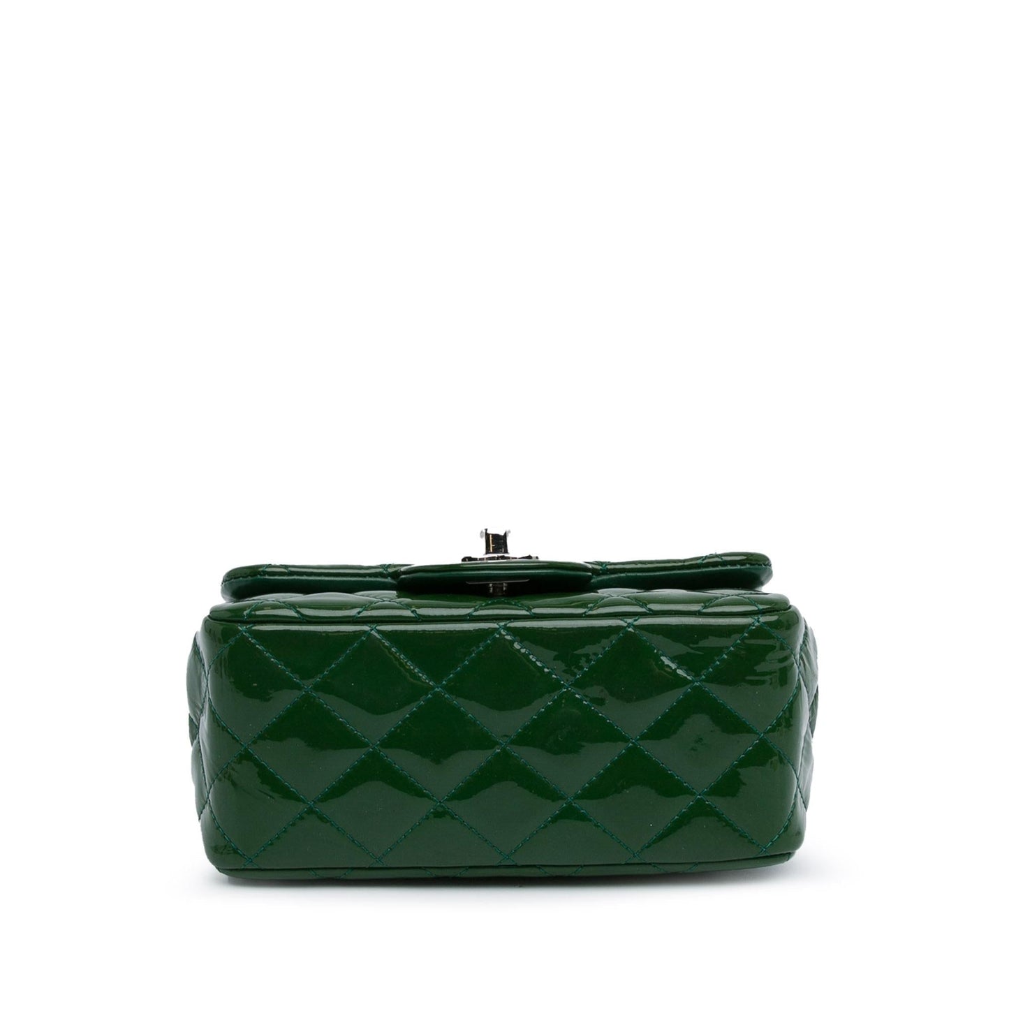 Chanel Mini Square Classic Patent Single Flap (SHG-kyvpJB) Crossbody