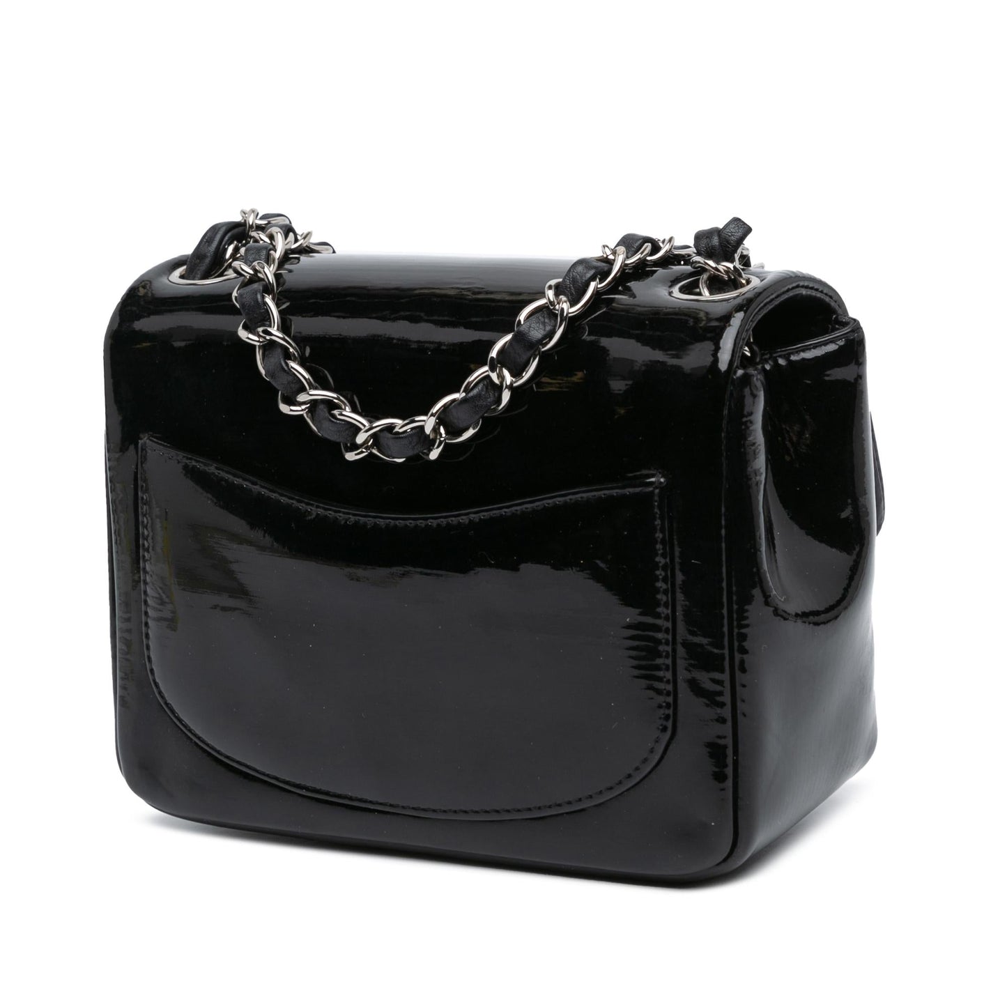 Chanel Mini Square Patent Single Flap Crossbody