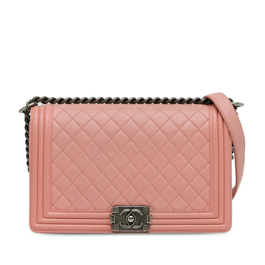 Chanel New Medium Lambskin Boy Flap (SHG-E3e9vY) Crossbody