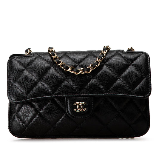 Chanel Nylon Graffiti Foldable Shopping Tote in Caviar Flap (SHG-HcnFTW)