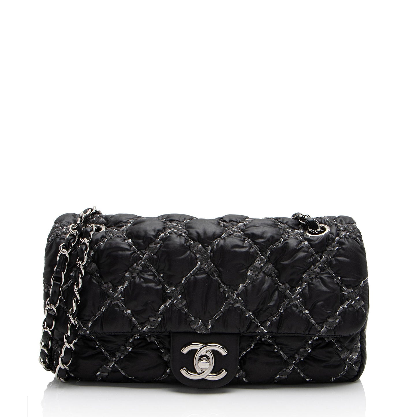 Chanel Nylon Quilted Tweed On Stitch Flap Bag (SHF-4UuNtD)