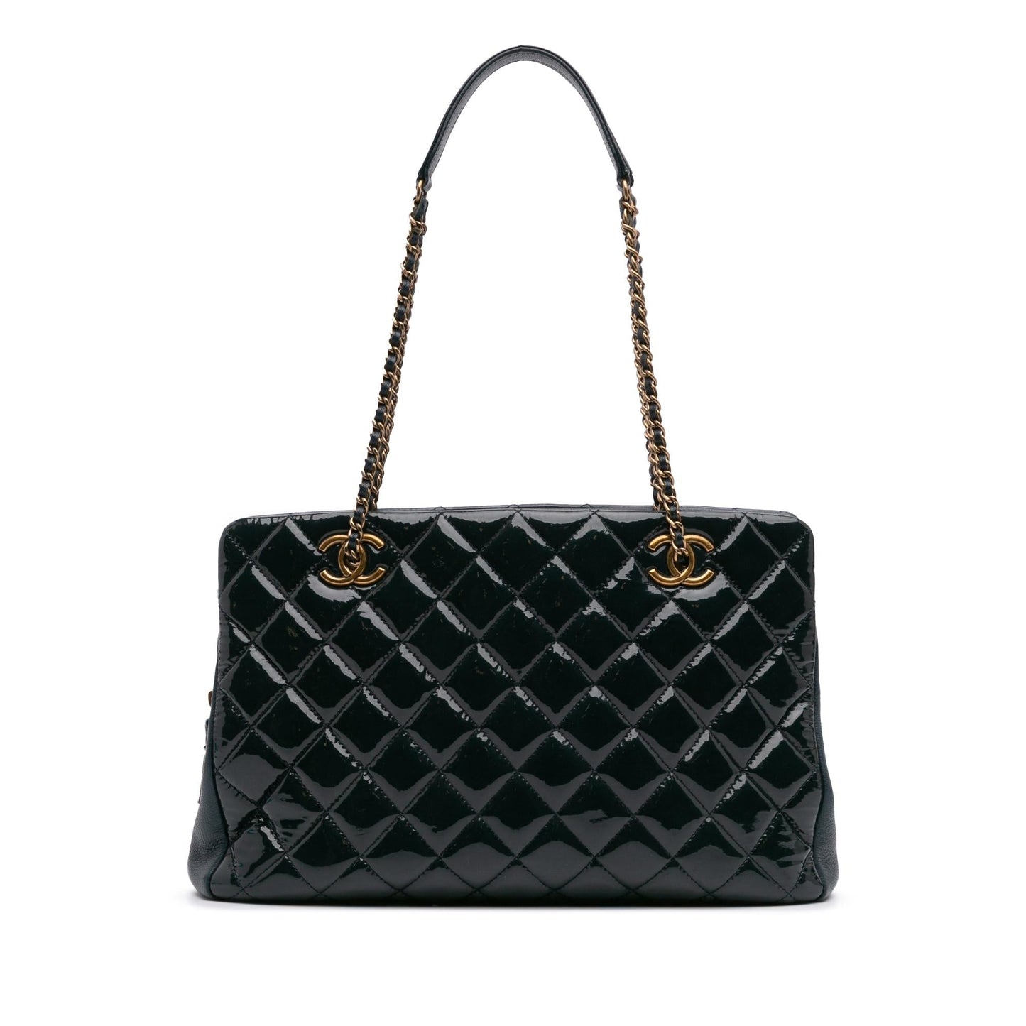 Chanel Paris Salzburg Patent and Goatskin CC Eyelet Tote