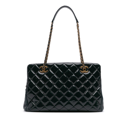 Chanel Paris Salzburg Patent and Goatskin CC Eyelet Tote