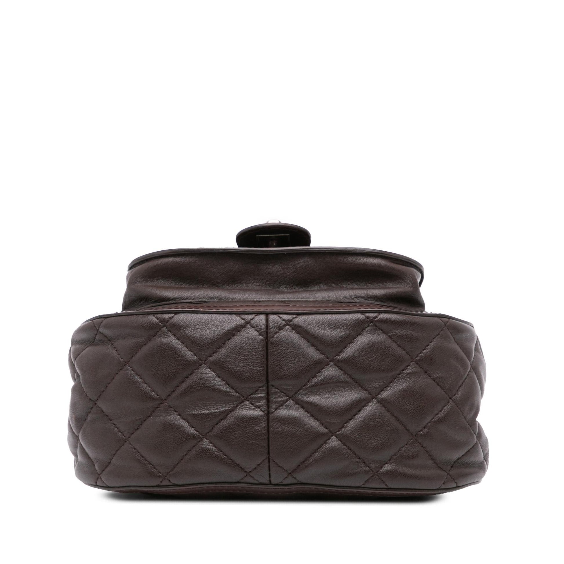 Chanel Paris-Salzburg Quilted Lambskin and Pony Hair Saddle Crossbody