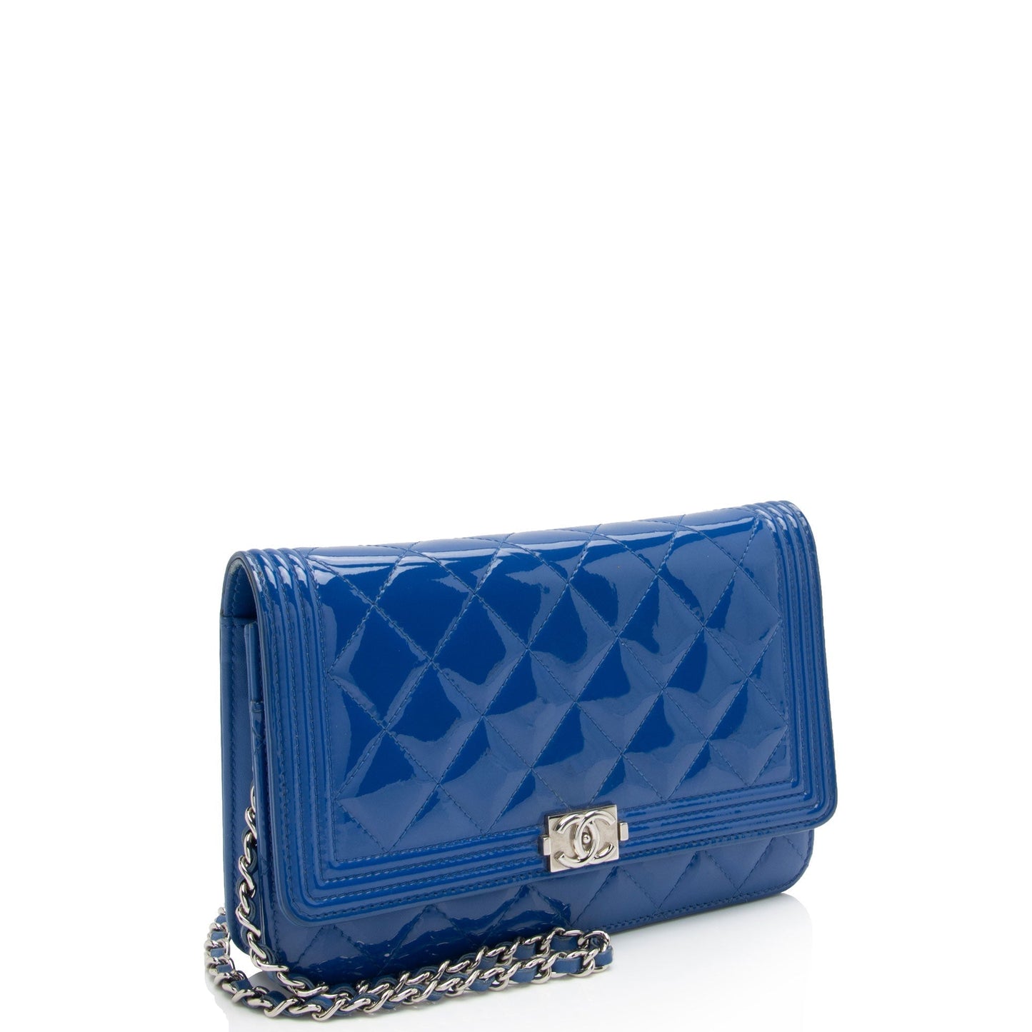 Chanel Patent Leather Boy Wallet on Chain (SHF-sHLroH) Crossbody