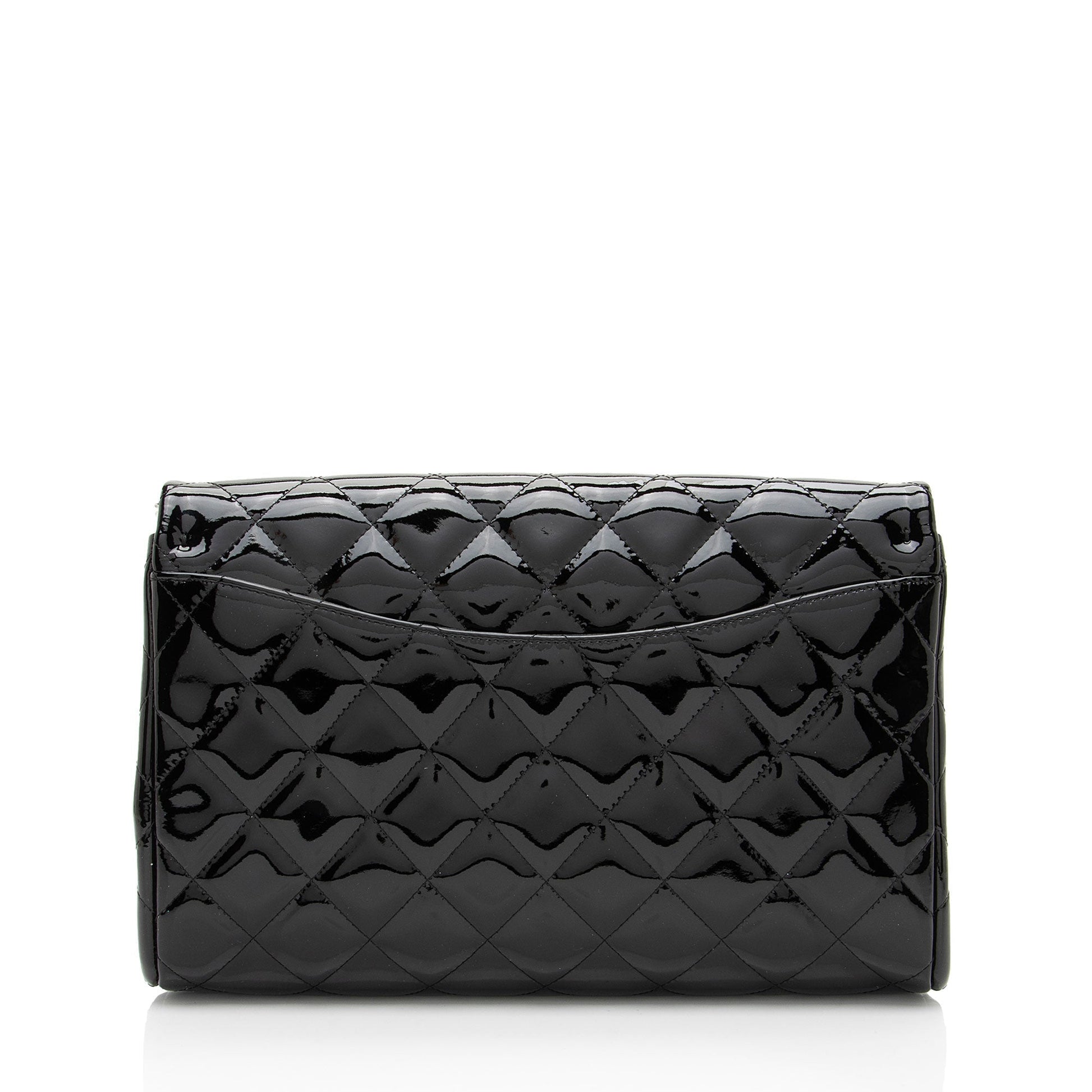 Chanel Patent Leather Classic Chain Flap Clutch