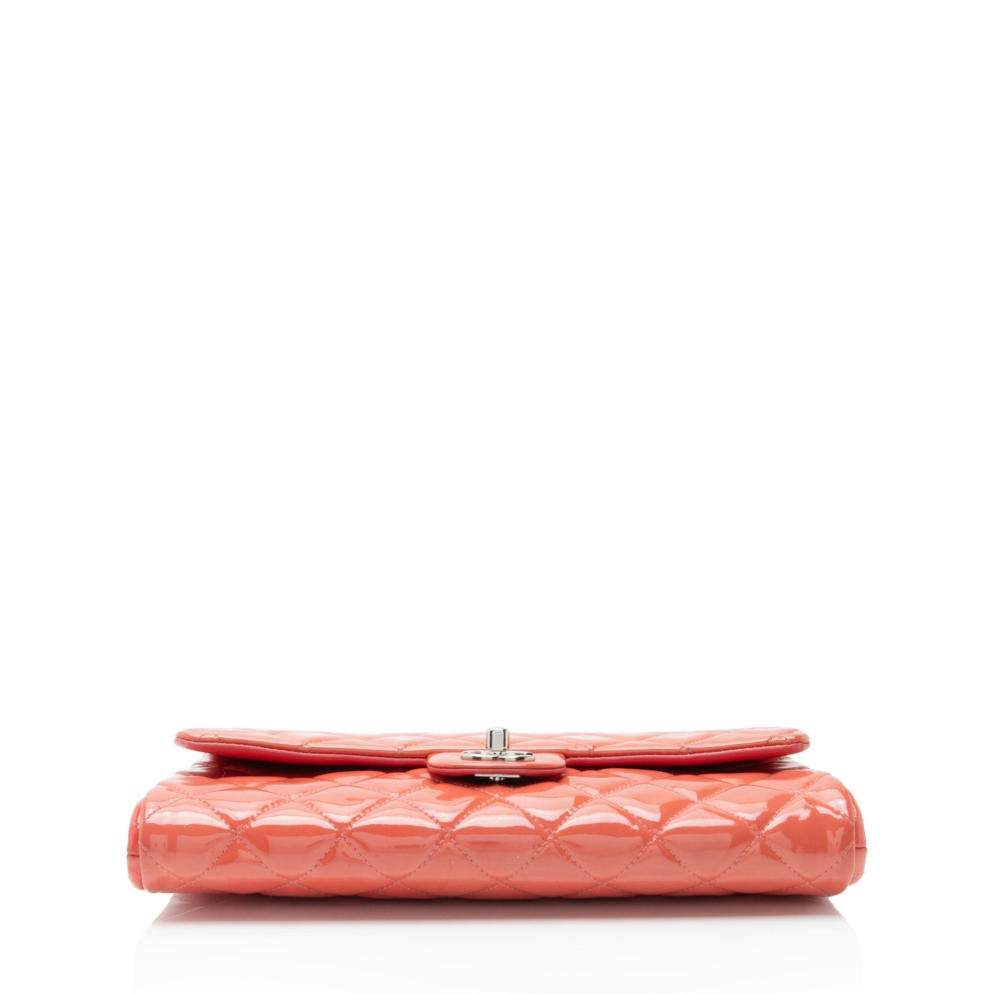 Chanel Patent Leather Chain Flap Clutch
