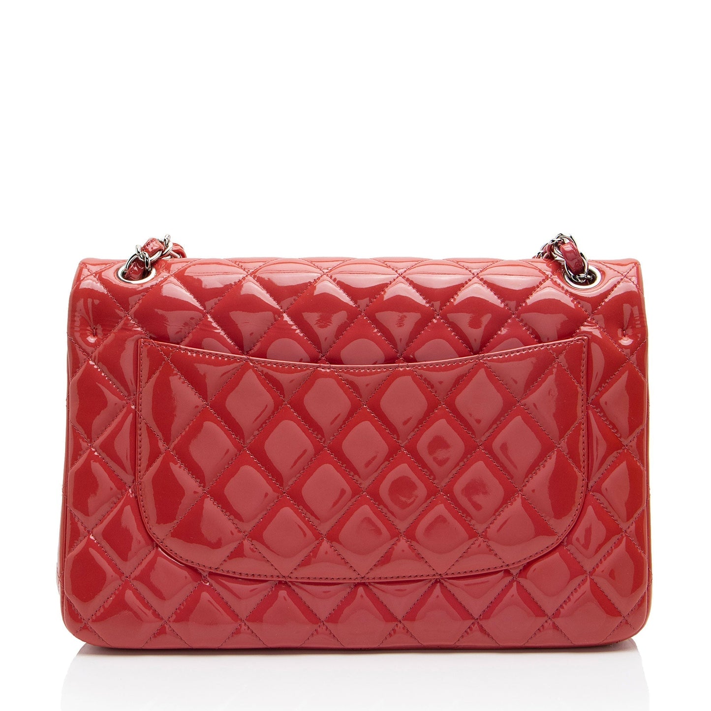 Chanel Patent Leather Classic Jumbo Double Flap Bag (SHF-2aeN2O)