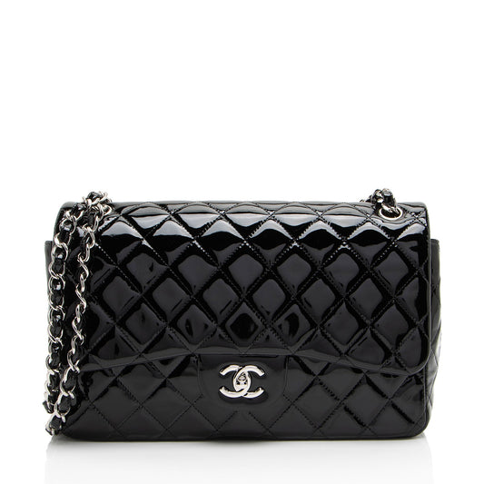 Chanel Patent Leather Classic Jumbo Double Flap Bag