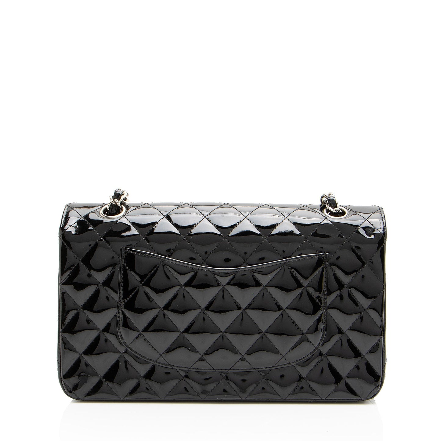 Chanel Patent Leather Classic Medium Double Flap Bag (SHF-XaMpG8)