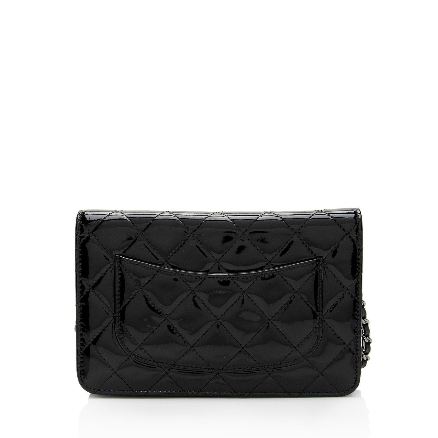 Chanel Patent Leather Classic Wallet on Chain (SHF-8fowjN) Tote