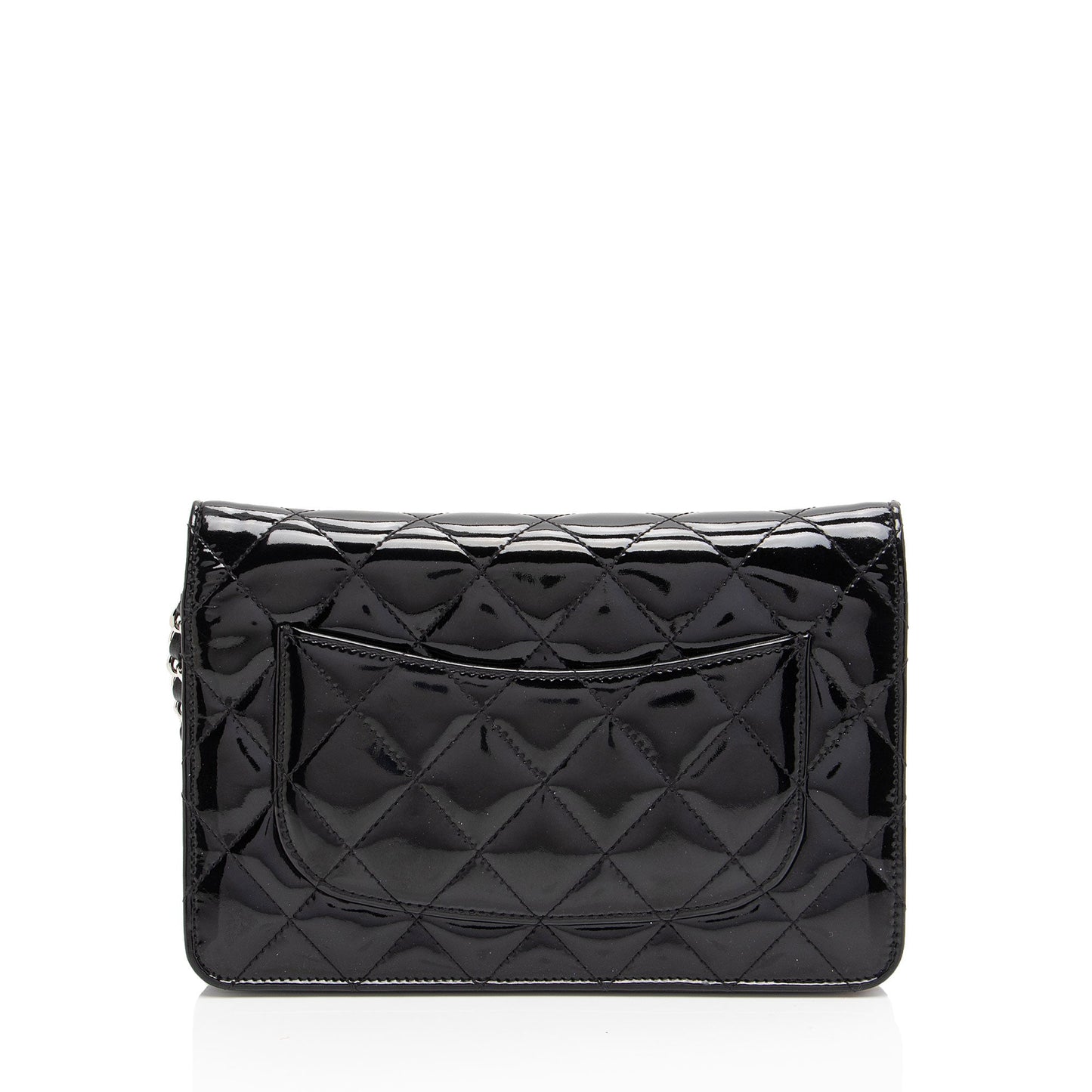 Chanel Patent Leather Classic Wallet on Chain (SHF-sMkM9h) Crossbody