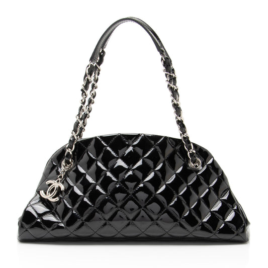 Chanel Patent Leather Just Mademoiselle Bowler Bag