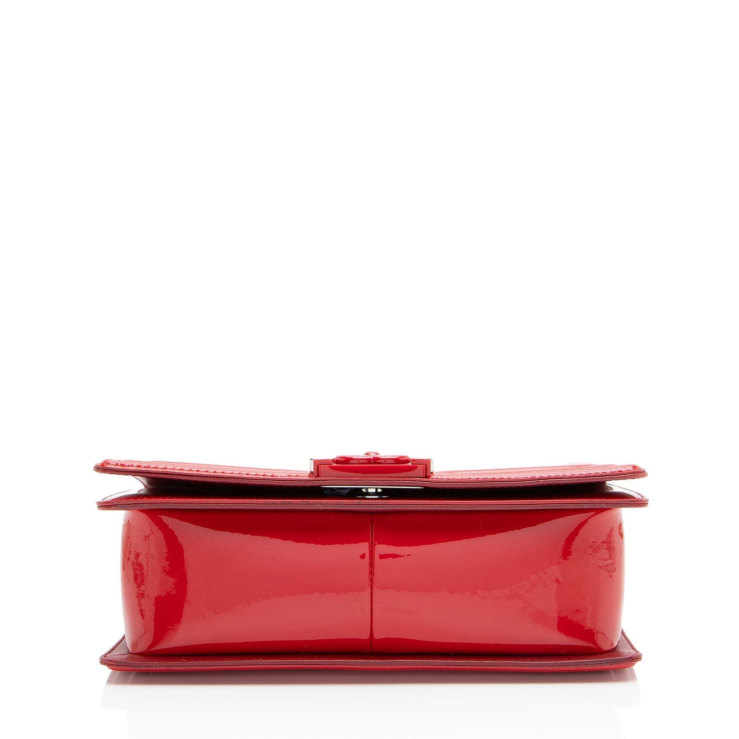 Chanel Patent Leather Plexiglass Old Medium Boy Bag (SHF-yQ51Dn)