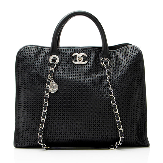 Chanel Perforated Calfskin Up In The Air Large Tote
