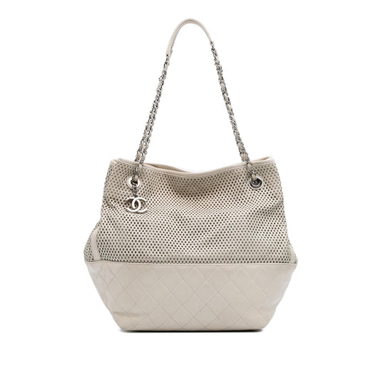 Chanel Perforated Calfskin Up In The Air North South Tote
