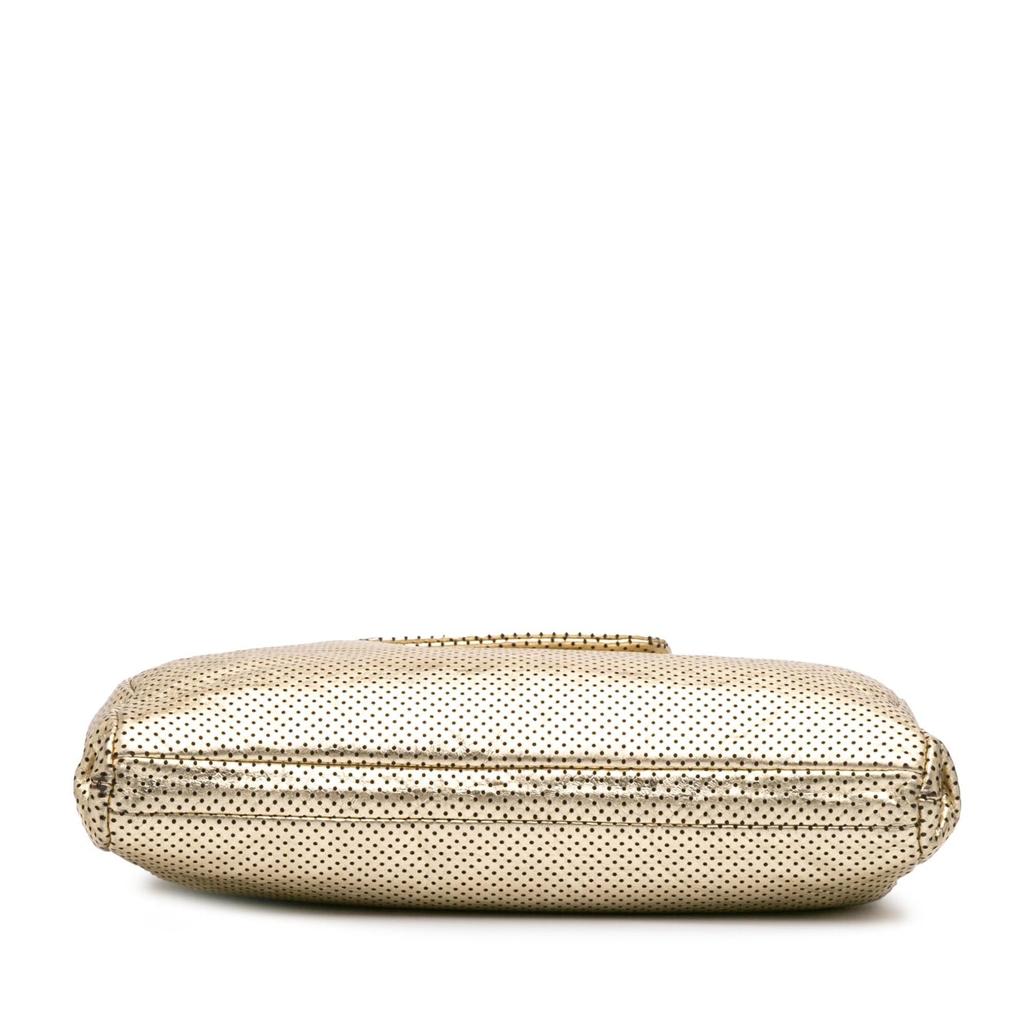 Chanel Perforated Crackled Metallic Calfskin Drill Tote