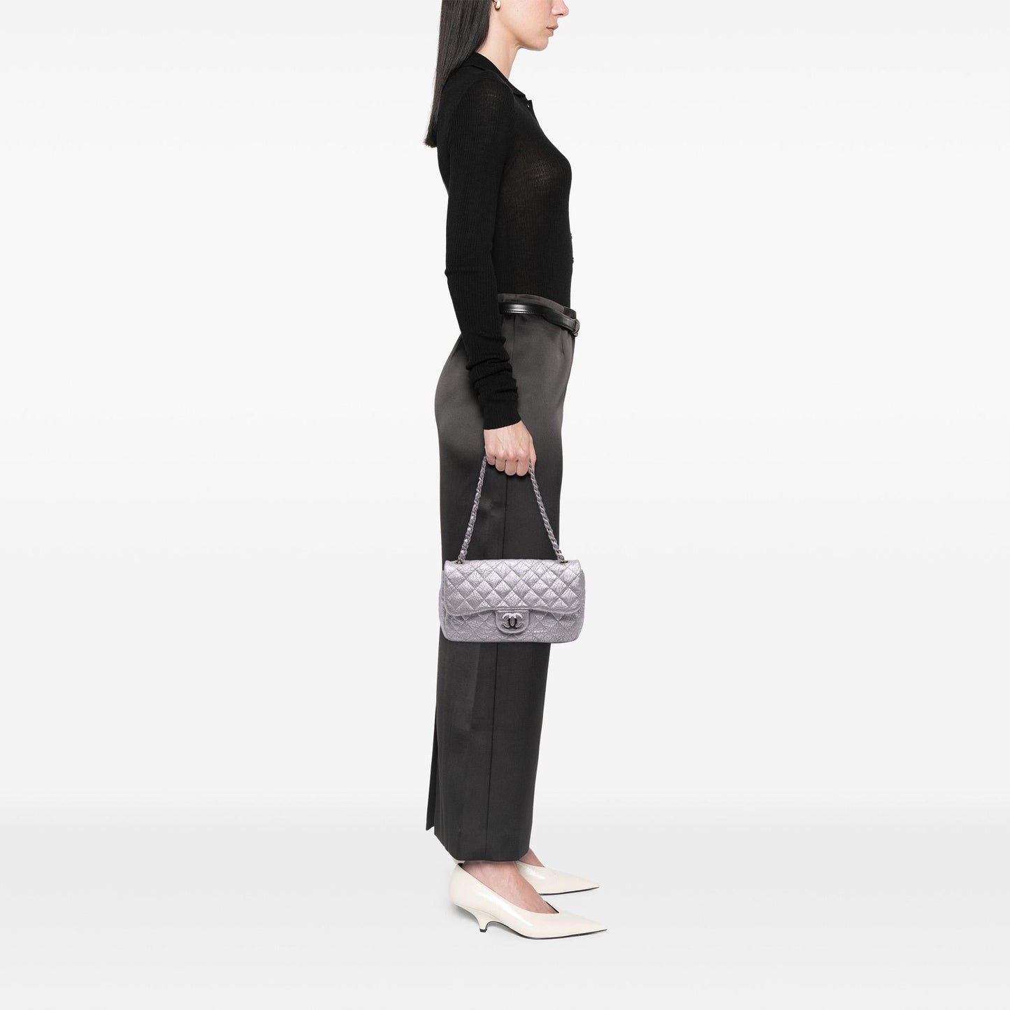 Chanel Quilted Aged Calfskin On The Rocks Flap