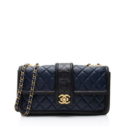 Chanel Quilted Calfskin Elegant Jumbo Flap Bag