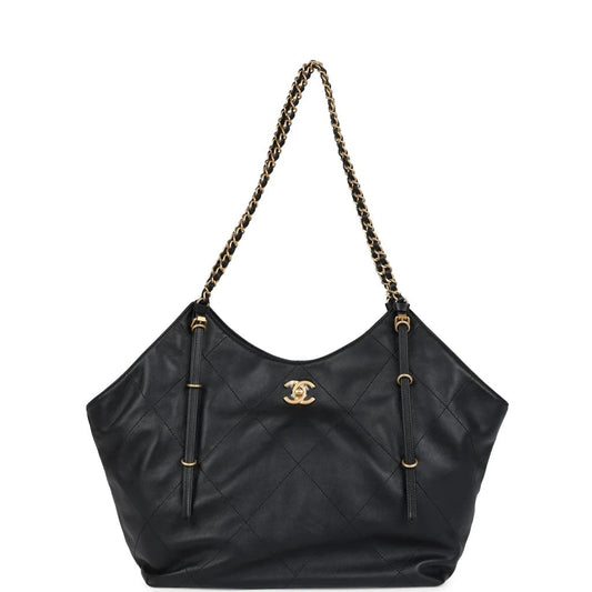 CHANEL QUILTED CALFSKIN LEATHER MAXI SHOPPING BAG