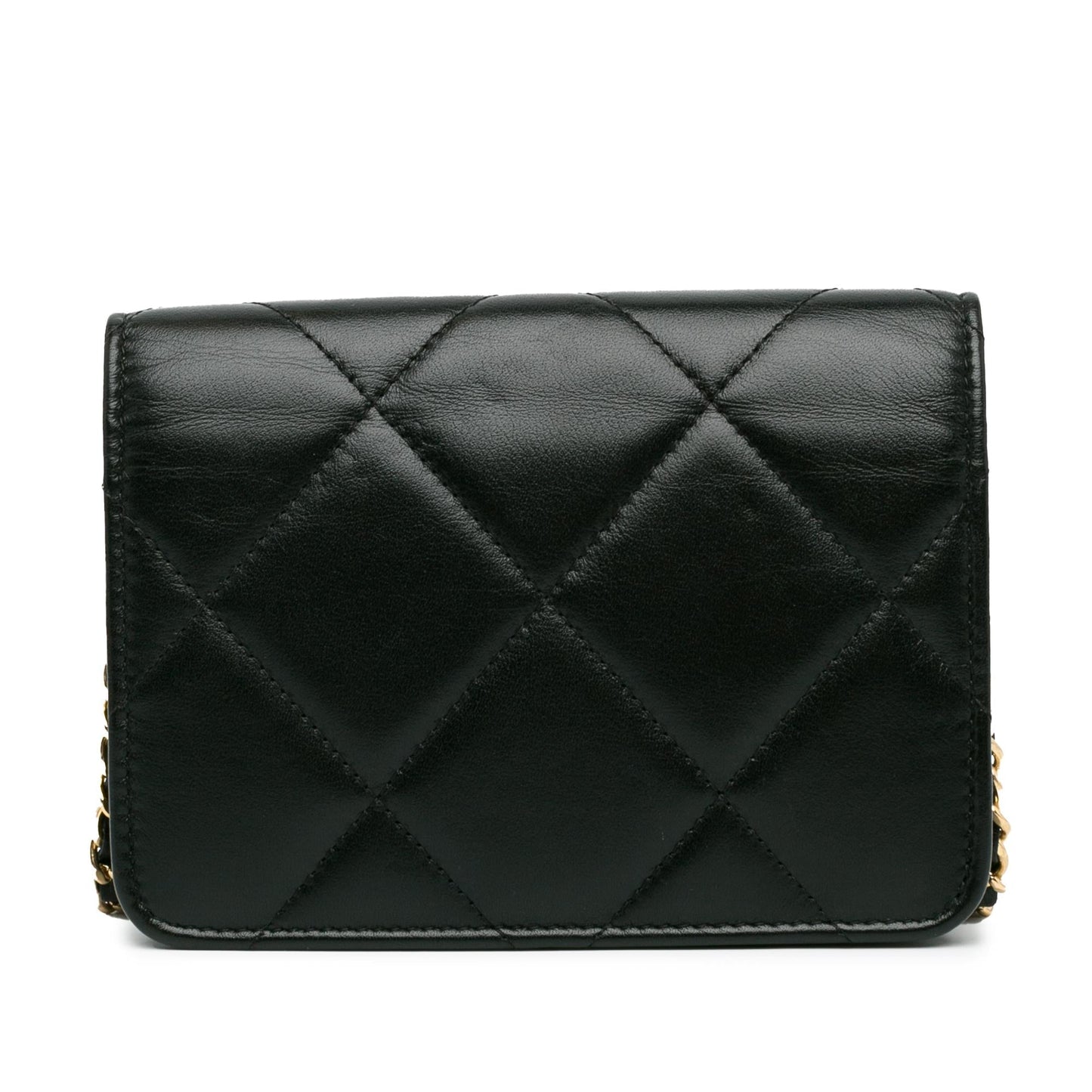 Chanel Quilted Calfskin Strass Clutch With Chain Flap