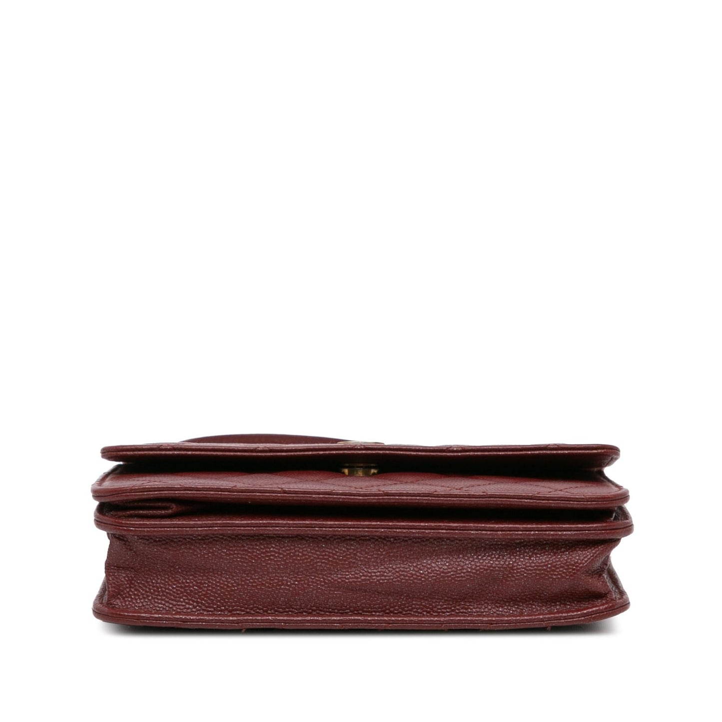 Chanel Quilted Caviar Square Wallet on Chain Crossbody