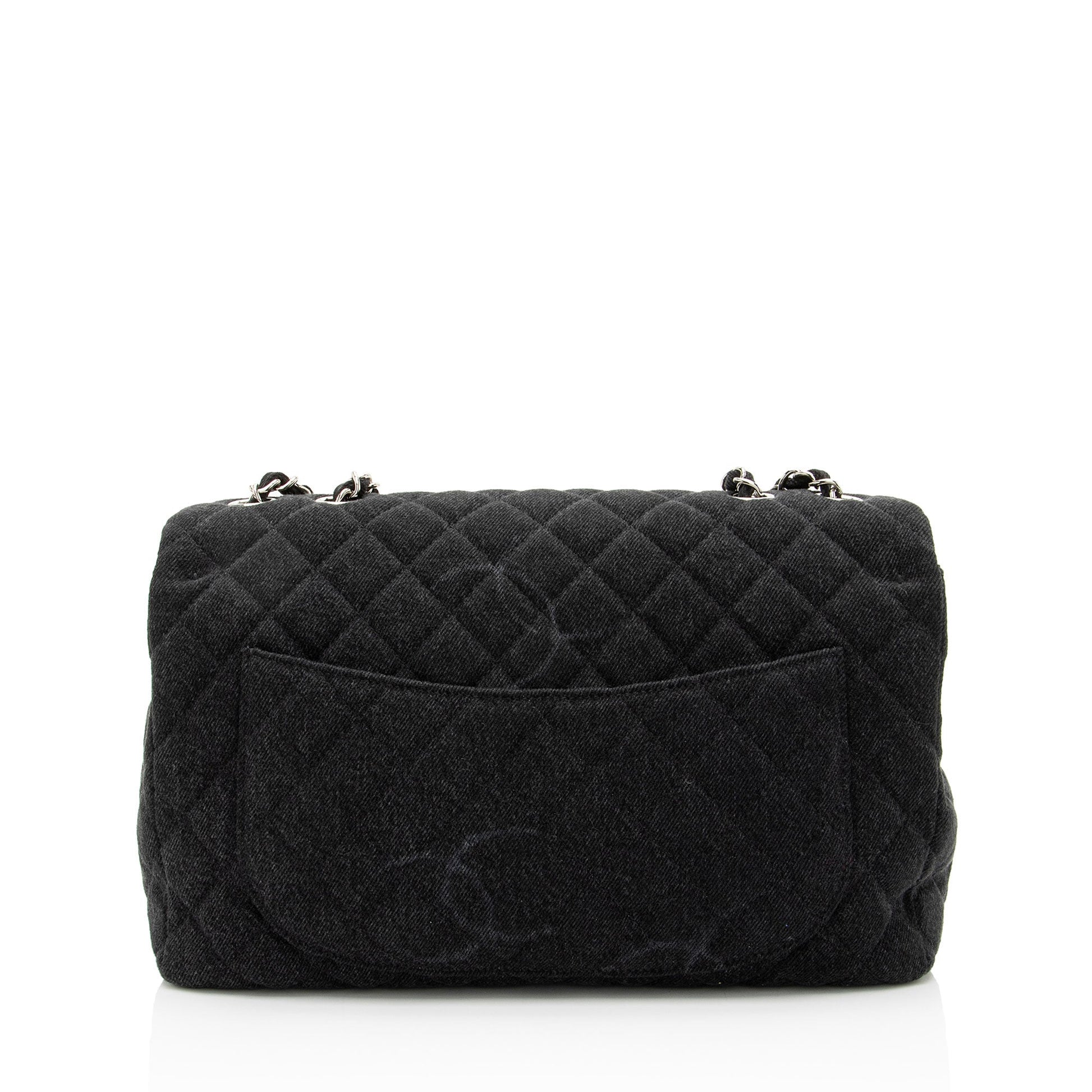 Chanel Quilted Denim CC Jumbo Single Flap Bag