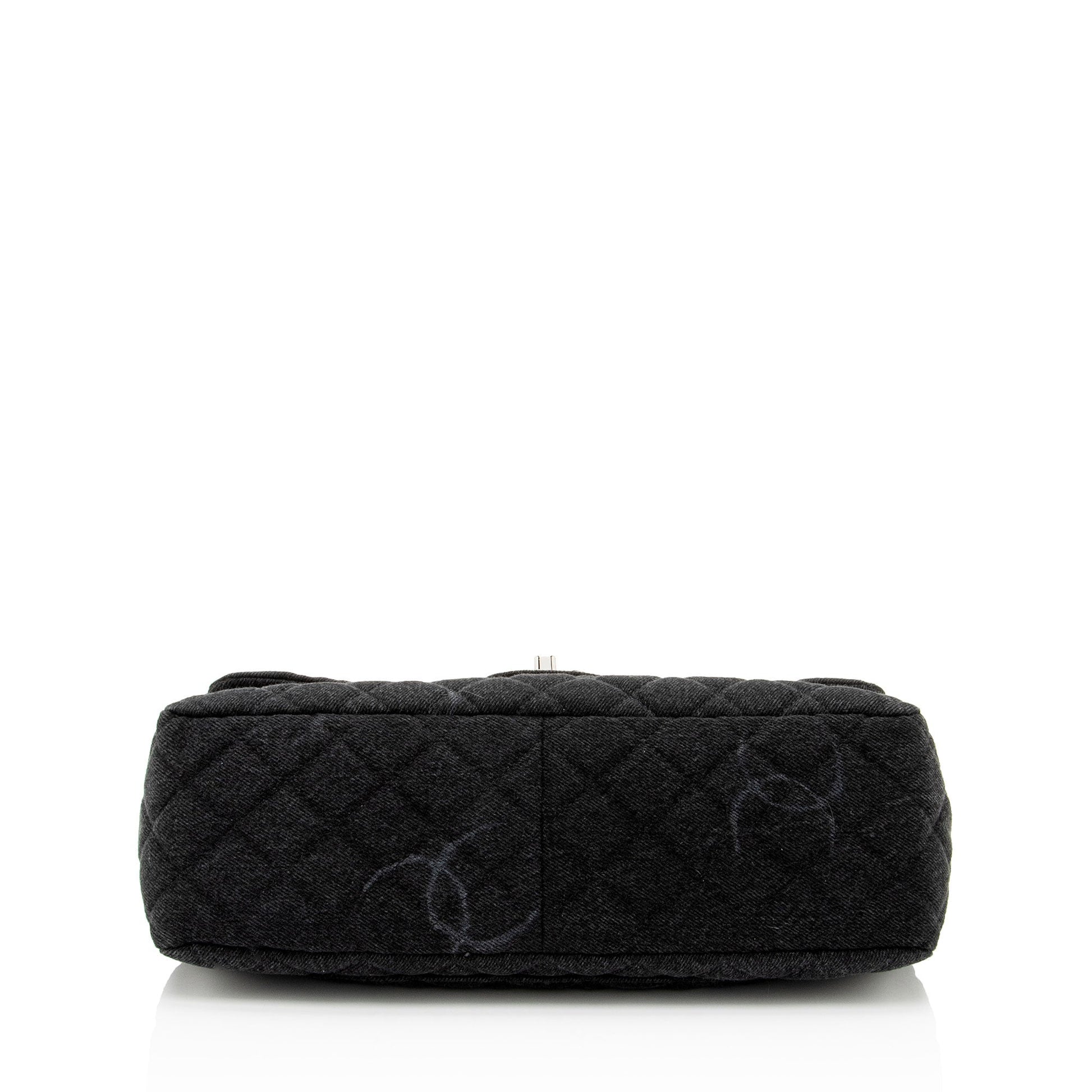 Chanel Quilted Denim CC Jumbo Single Flap Bag