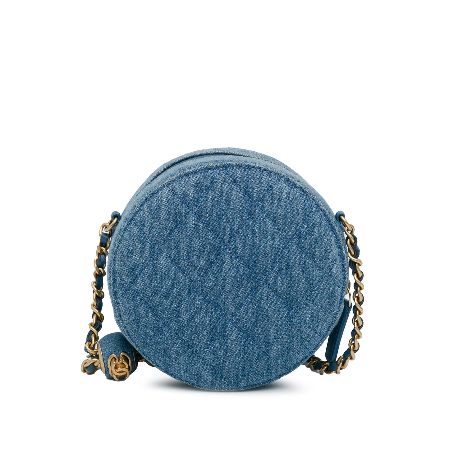 Chanel Quilted Pearl Crush Round Clutch with Chain (SHG-HXkyLN)