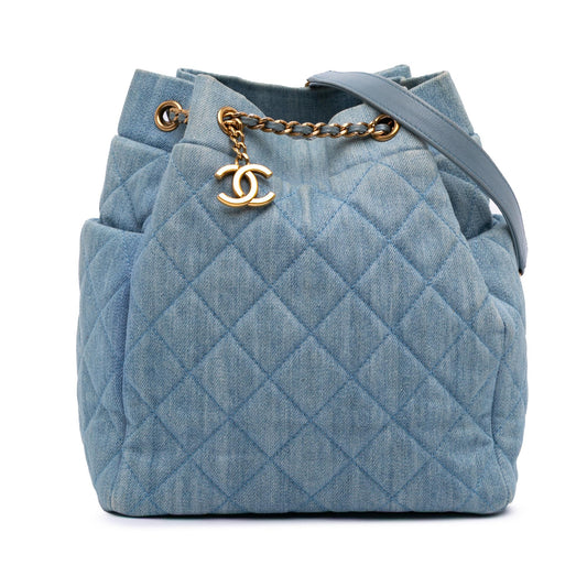 Chanel Quilted Denim Urban Spirit Bucket Bag