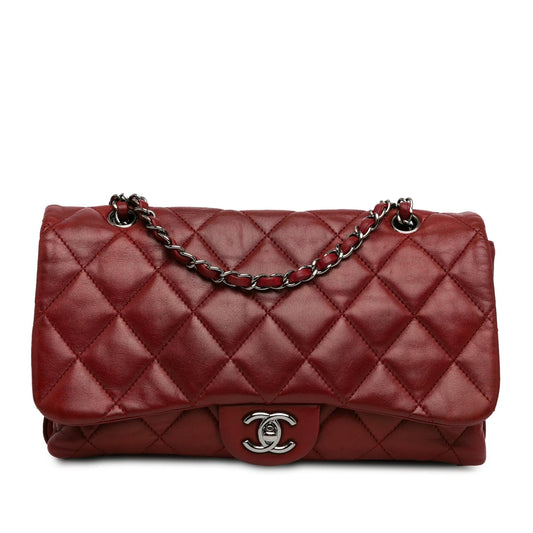 Chanel Quilted Lambskin 3 Accordion Flap (SHG-1Ej2fV) Shoulder Bag