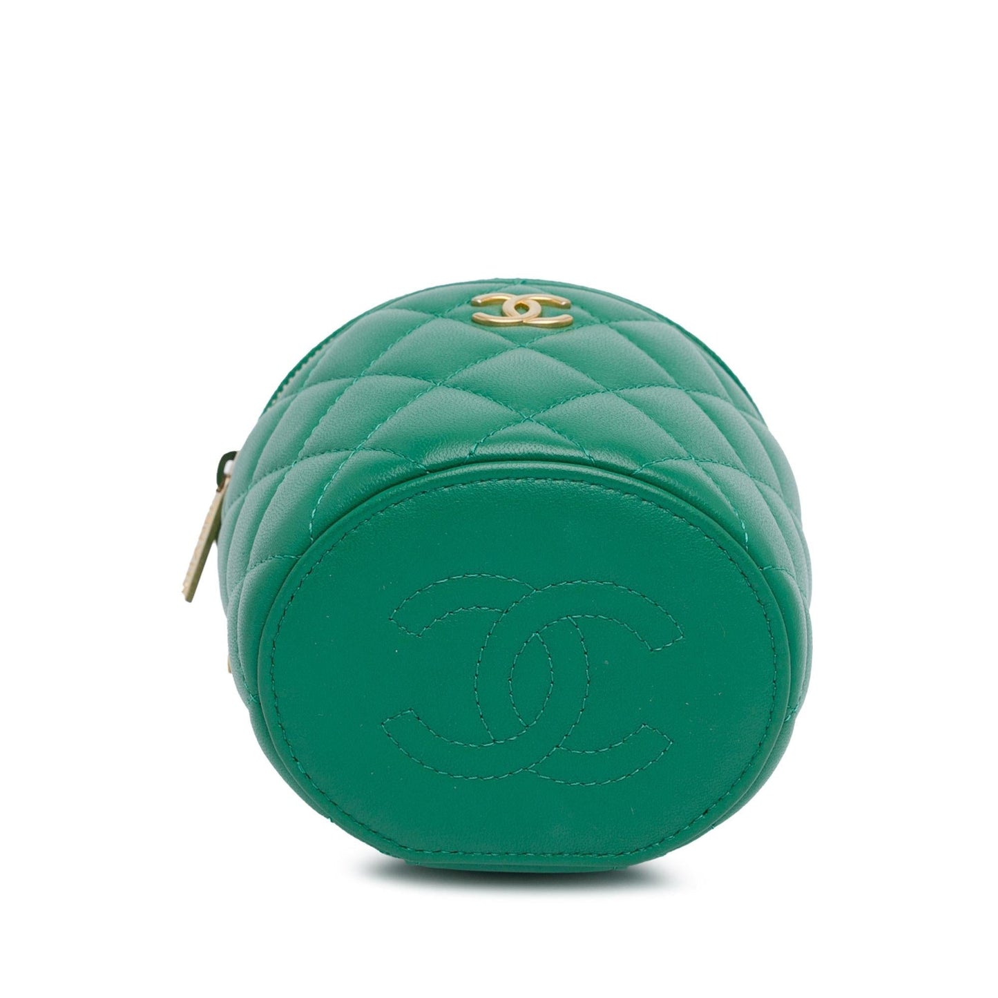 Chanel Quilted Lambskin Afternoon Tea Vanity Case with Chain Handbag