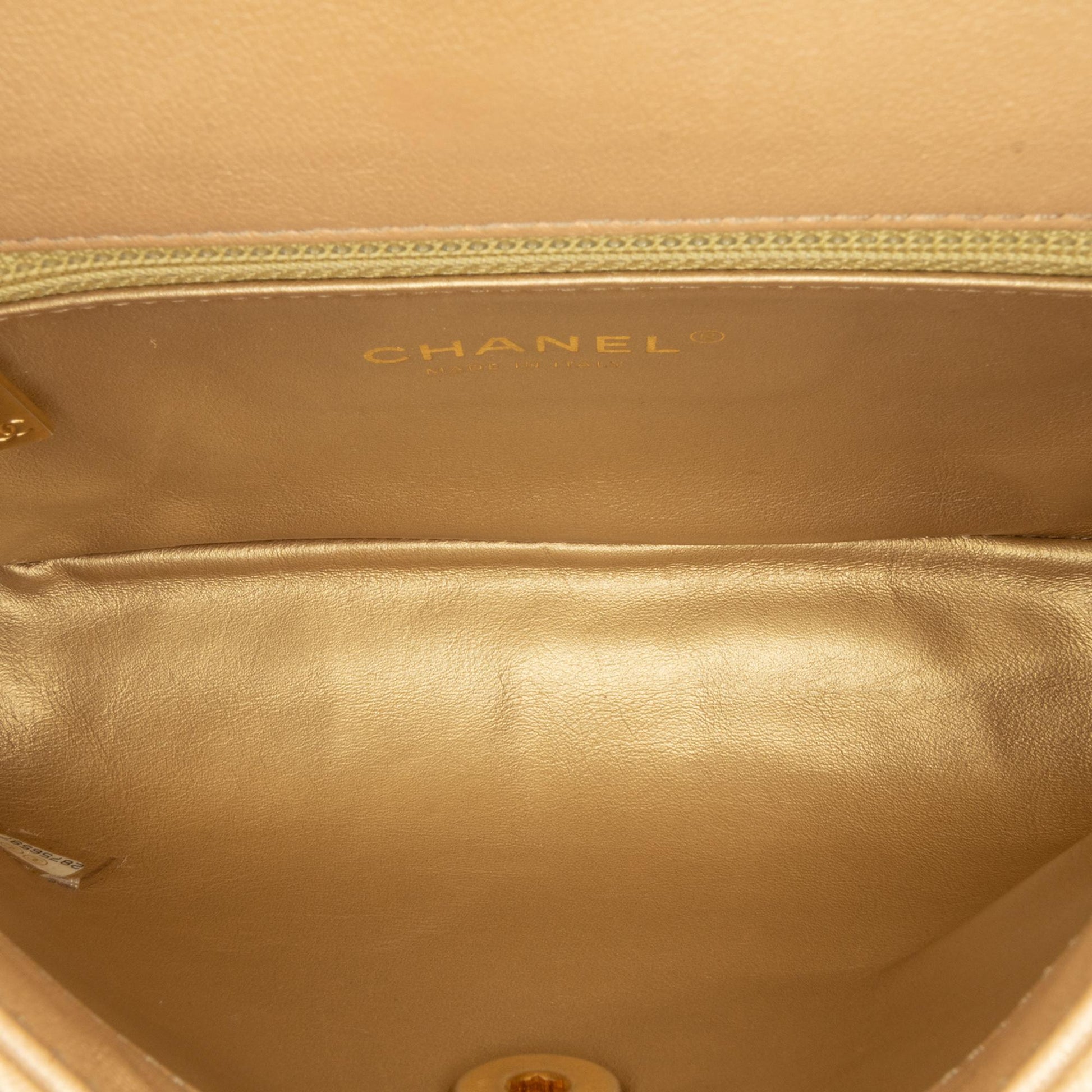 Chanel Quilted Lambskin CC Logo Bar Shoulder Bag